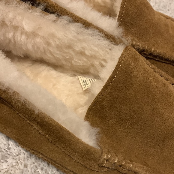 Fireside by Dearfoams Melbourne Genuine Shearling Moccasin Slipper Men size 10W - Picture 16 of 17